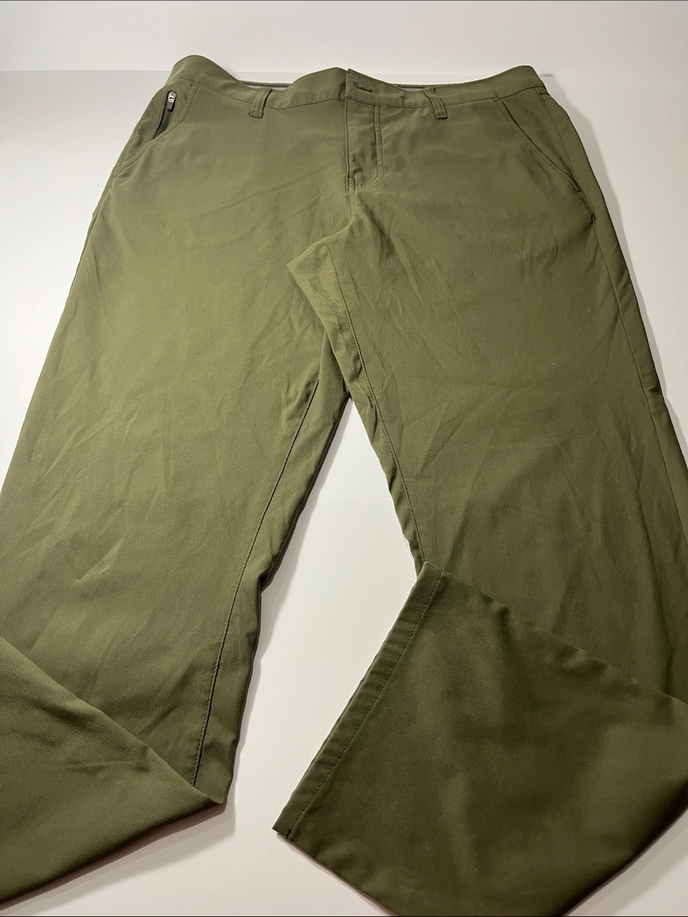 Men's Olive Chino Pants - Classic Straight Fit size 34*30
